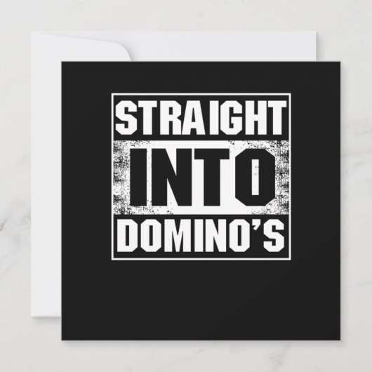 Direkt in Dominoes Tiles Puzzler Game-Geschenk Einladung (Vorderseite)