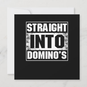 Direkt in Dominoes Tiles Puzzler Game-Geschenk Einladung