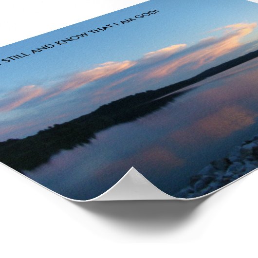 Direkt nach den Sonnenuntergang-Reflektionen am Se Poster (Ecke)