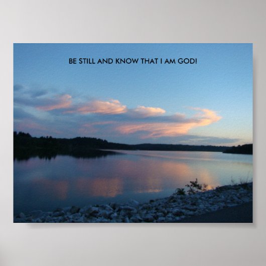 Direkt nach den Sonnenuntergang-Reflektionen am Se Poster (Vorne)