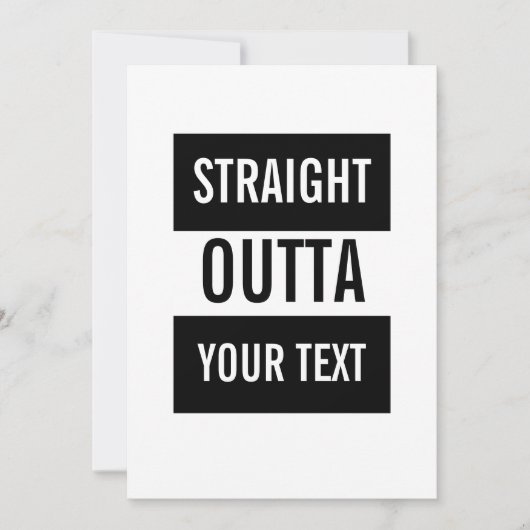 Direkt nach Outta... Feiertagskarte (Vorderseite)