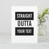 Direkt nach Outta... Feiertagskarte (Stehend Vorderseite)