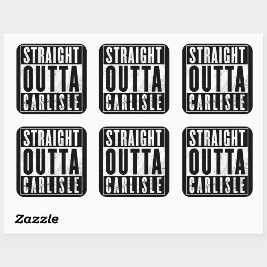 Direkt nach Outta............ Quadratischer Aufkleber (Blatt)