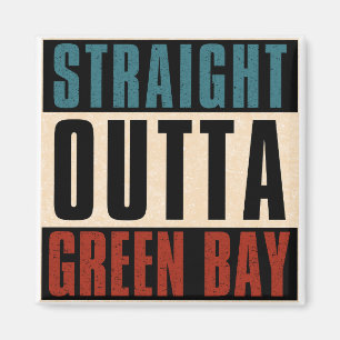 Direkt Outta Green Bay Wisconsin WI Magnet