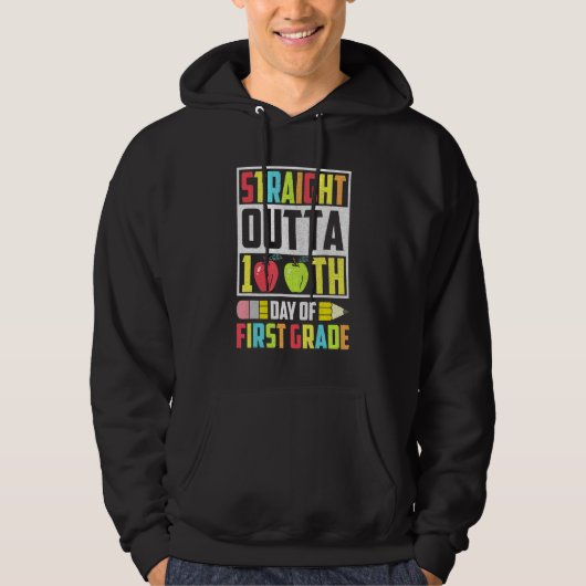 Direkt über 100 Tage des ersten Grades Hoodie (Vorderseite)