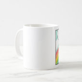 Direkt über der Regenbogen-Tasse Kaffeetasse (Vorderseite Links)