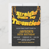 Direkt über meine zwanzigjährige Einladung (Vorderseite)