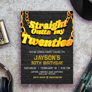 Direkt über meine zwanzigjährige Einladung