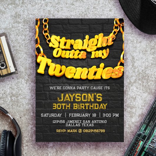 Direkt über meine zwanzigjährige Einladung