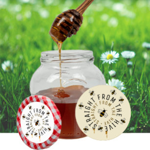 Direkt vom Etikett für Bienenkleckse Runder Aufkleber