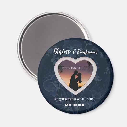 Direkt vom Herzen | Hochzeit | SAVE THE DATE Magnet (Vorderseite/Rückseite)
