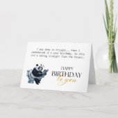 Direkt vom Throne Funny Panda Geburtstag Karte (Vorderseite)