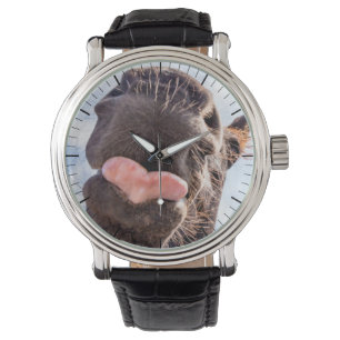 Direkt von der Mouth Funny Animal Watch Armbanduhr