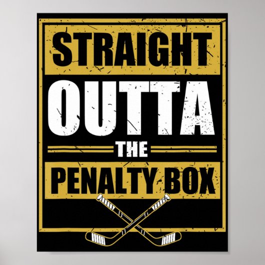 Direkt vor dem Eishockey der Penalty Box Poster (Vorne)