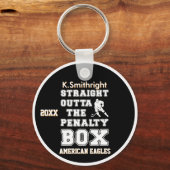 Direkt vor dem Eishockey der Penalty Box Schlüsselanhänger (Vorderseite)