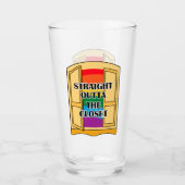 Direkt vor dem Schrank Glas (Vorderseite)