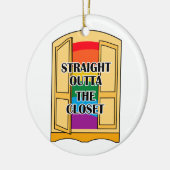 Direkt vor dem Schrank Keramik Ornament (Links)