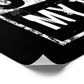 Direkte Ausfahrt aus meinem 30er-Jahre-Party Poster (Ecke)