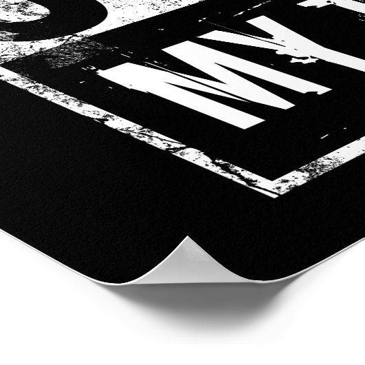 Direkte Ausfahrt aus meinem 30er-Jahre-Party Poster (Ecke)