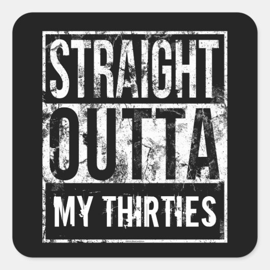 Direkte Ausfahrt aus meinem 30er-Jahre-Party Quadratischer Aufkleber (Vorderseite)