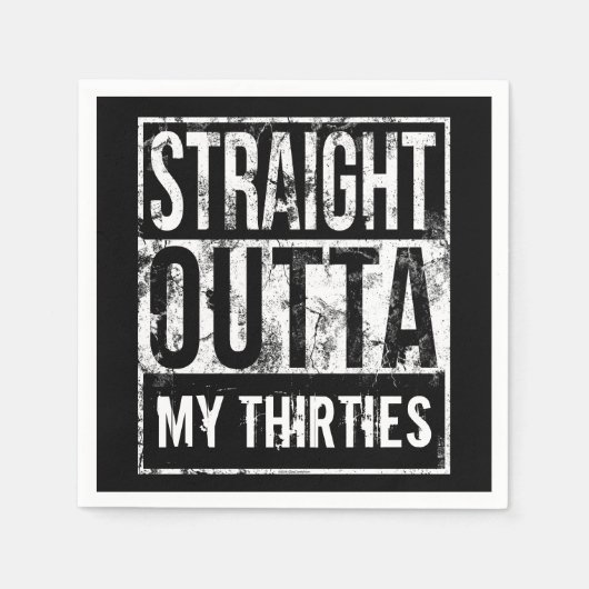 Direkte Ausfahrt aus meinem 30er-Jahre-Party Serviette (Vorderseite)