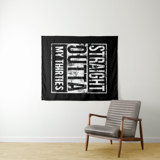 Direkte Ausfahrt aus meinem 30er-Jahre-Party Wandteppich (Beispiel (Horizontal))