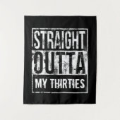 Direkte Ausfahrt aus meinem 30er-Jahre-Party Wandteppich (Vorderseite)