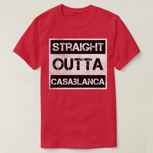 Direkte Ausfahrt Casablanca Vintage Notlage T-Shirt (Design vorne)