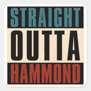 Direkte Ausfahrt Hammond Indiana Quadratischer Aufkleber