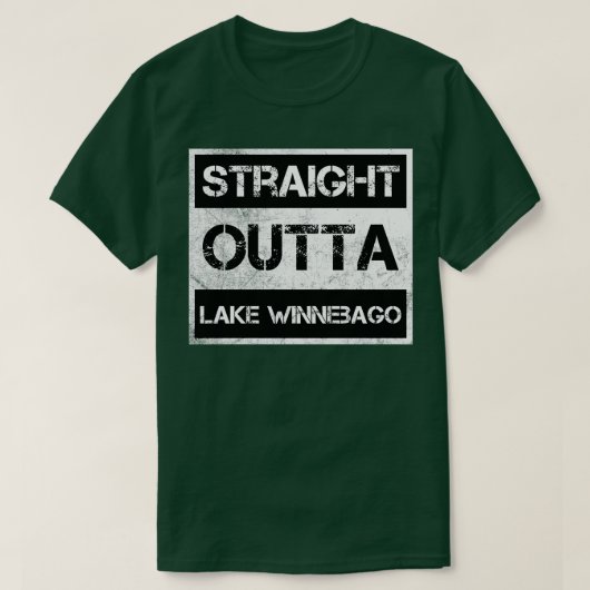 Direkte Ausfahrt Lake Winnebago Vintag Distressive T-Shirt (Design vorne)