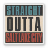 Direkte Ausfahrt Salt Lake City Utah UT Aufkleber (Vorderseite)