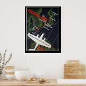 Direkte Fluggesellschaft für Skandinavien Poster (Küche)