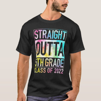 Direkte Outta 5th Grade Große Abschluss Gefärbte K T-Shirt