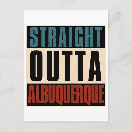 Direkte Outta Albuquerque New Mexico NM Postkarte (Vorderseite)