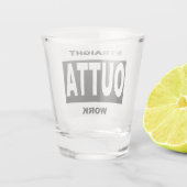 Direkte Outta Arbeit Funny Spaß Schnapsglas (Rückseite)