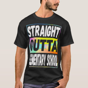 Direkte Outta Elementary School Abschluss Colorf T-Shirt