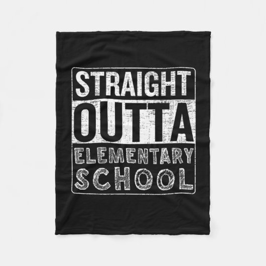 Direkte Outta Elementary School Funny Class Gradu Fleecedecke (Vorderseite)