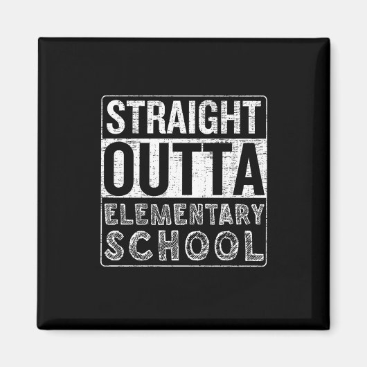 Direkte Outta Elementary School Funny Class Gradu Magnet (Vorne)