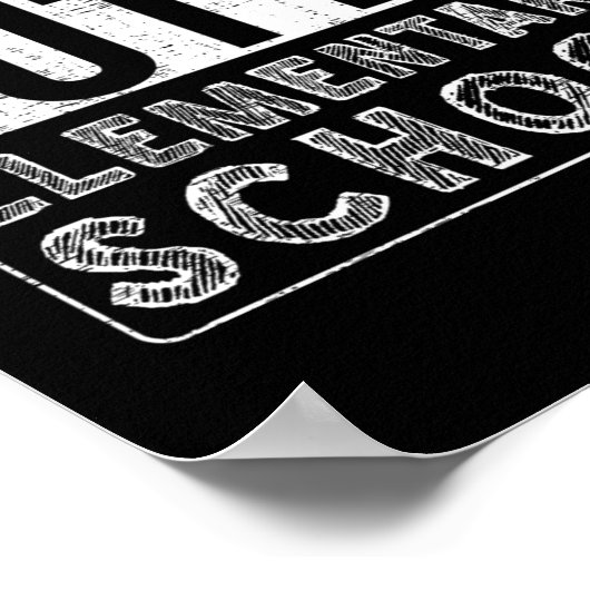 Direkte Outta Elementary School Funny Class Gradu Poster (Ecke)