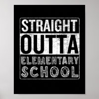 Direkte Outta Elementary School Funny Class Gradu