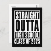 Direkte Outta High School 2025 Postkarte (Vorne/Hinten)