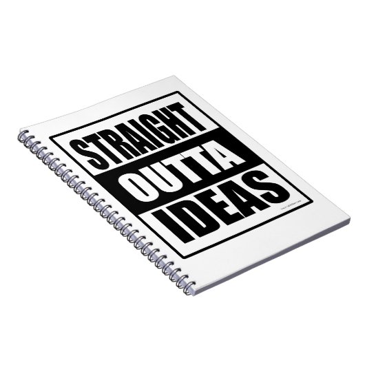 Direkte Outta Ideen Funny Creativan Slogan Notizblock (Rechte Seite)