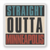 Direkte Outta Minneapolis Minnesota MN Aufkleber (Vorderseite)