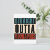 Direkte Outta Minneapolis Minnesota MN Feiertagspostkarte (Stehend Vorderseite)