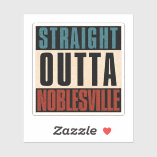 Direkte Outta Noblesville Indiana IN Aufkleber