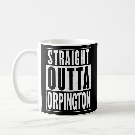 Direkte Outta Orpington Graphic A1 Kaffeetasse (Links)