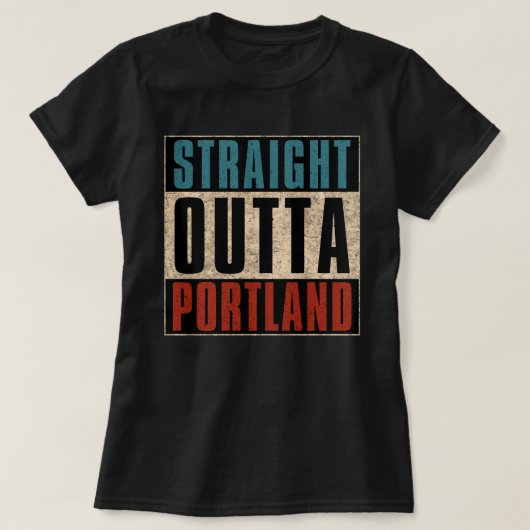 Direkte Outta Portland Oregon OR T-Shirt (Design vorne)