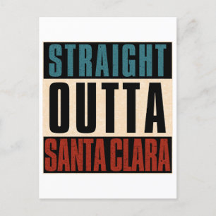 Direkte Outta Santa Clara California CA Postkarte