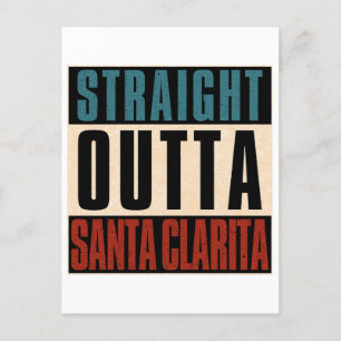 Direkte Outta Santa Clarita California CA Feiertagspostkarte