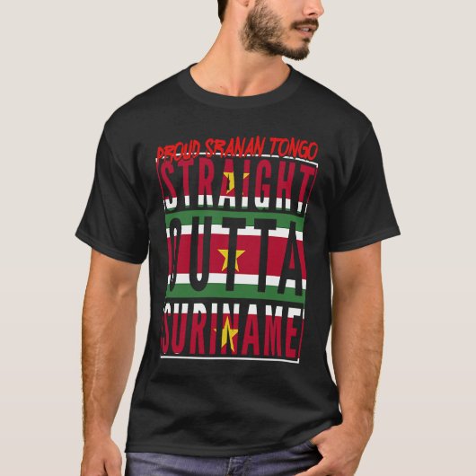 Direkte Outta Suriname Afro Pride Sranan Tongo Cr T-Shirt (Vorderseite)
